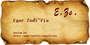Eger Zsófia névjegykártya
