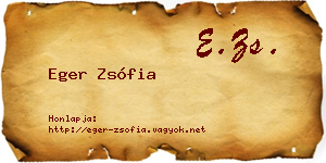Eger Zsófia névjegykártya