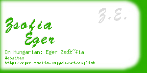 zsofia eger business card